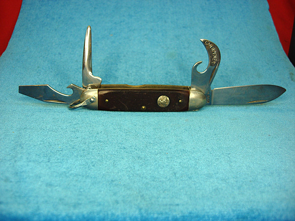 Vintage Ulster Boy Scout Pocket Knife w/ 3 Tools - Collectible & Sharpenable