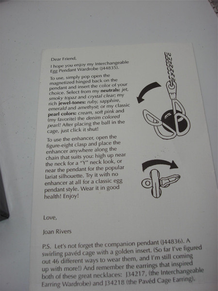 Vintage Joan Rivers Egg Pendant Necklace Set (10 Interchangeable Eggs) - Classic Collection