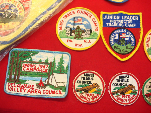 Vintage Minsi Trails Council Boy Scouts of America Patches & Neckerchiefs (1960s-70s)
