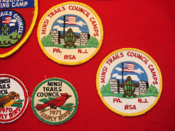 Vintage Minsi Trails Council Boy Scouts of America Patches & Neckerchiefs (1960s-70s)