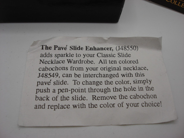 Vintage Joan Rivers Pave Slide Enhancer - Gold Tone, Mint Condition w/ Box & Papers!