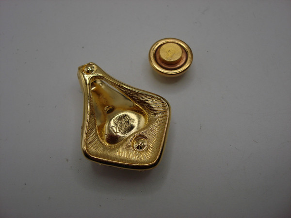 Vintage Joan Rivers Pave Slide Enhancer - Gold Tone, Mint Condition w/ Box & Papers!