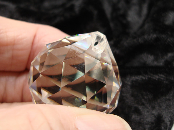 Vintage Large Facet Lead Crystal Suncatcher - Dazzling Brilliant Decor