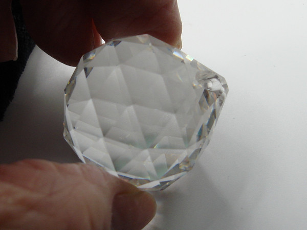 Vintage Large Facet Lead Crystal Suncatcher - Dazzling Brilliant Decor