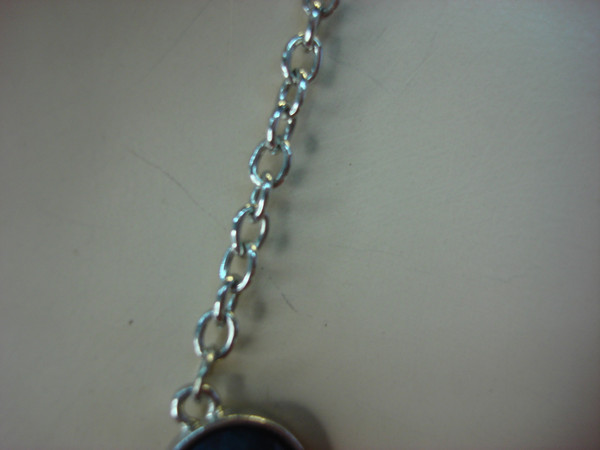 Vintage Silver Tone Necklace with Blue Pear Shaped Stones - 18-20 Inch