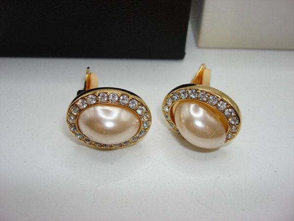 Vintage Kenneth J. Lane Interchangeable Clip-On Earrings - 8 Sets, Gold-Tone & Cubic Zirconia