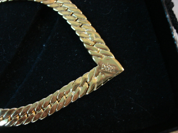 Vintage Joan Rivers Convertible Herringbone Necklace - 9 Interchangeable Designs (Gold Tone, Estate Find)