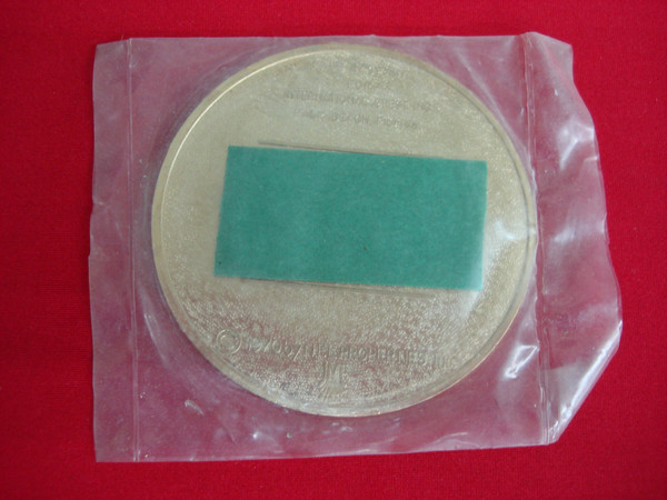 Vintage 1970 Detroit Lions International Crest Helmet Badge - Original Plastic Packaging