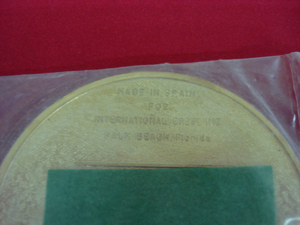 Vintage 1970 Detroit Lions International Crest Helmet Badge - Original Plastic Packaging