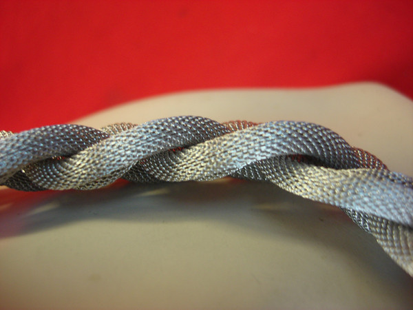 Bohemian Silver Tone Braided Statement Necklace (17-20 Inch)