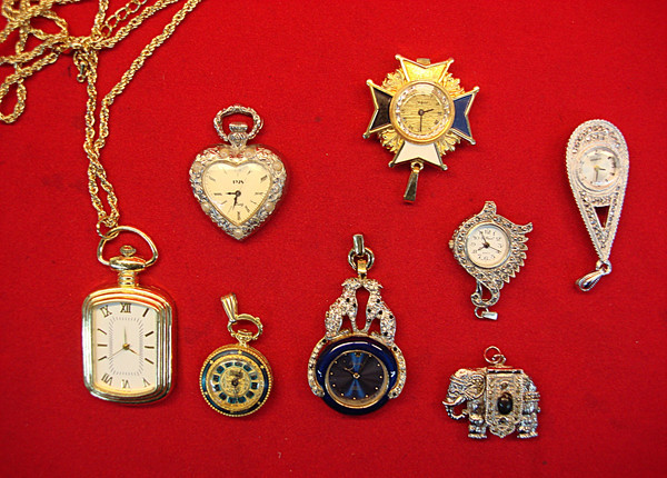 Vintage Ladies' Pendant Watches (Lot of 8) - Unique Designs, Parts or Repair