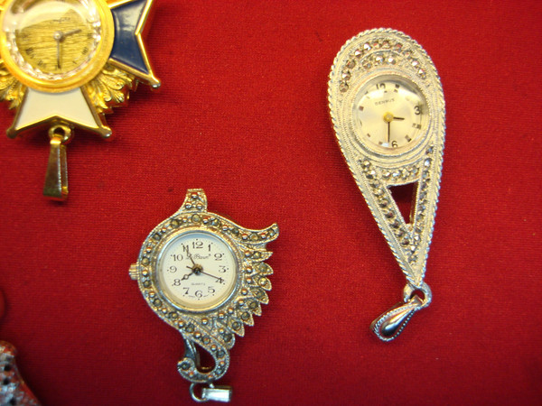 Vintage Ladies' Pendant Watches (Lot of 8) - Unique Designs, Parts or Repair