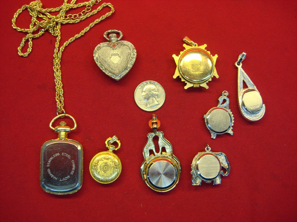 Vintage Ladies' Pendant Watches (Lot of 8) - Unique Designs, Parts or Repair