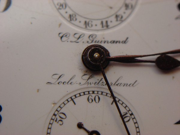 Vintage C.L. Guinand 17 Jewel Pocket Watch - Running Movement - Parts or Repair