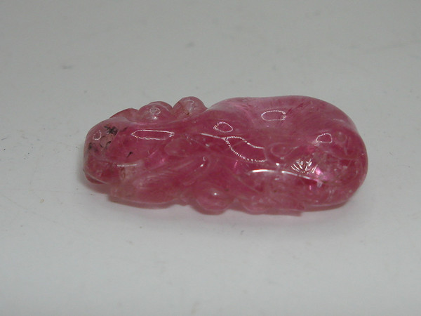 Vintage Chinese Hand-Carved Pink Tourmaline Pendant (4.3g)