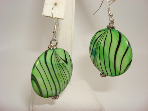 Vintage Artisan Sterling Lampwork & Art Glass Dangle Earrings Set (2 Pairs)