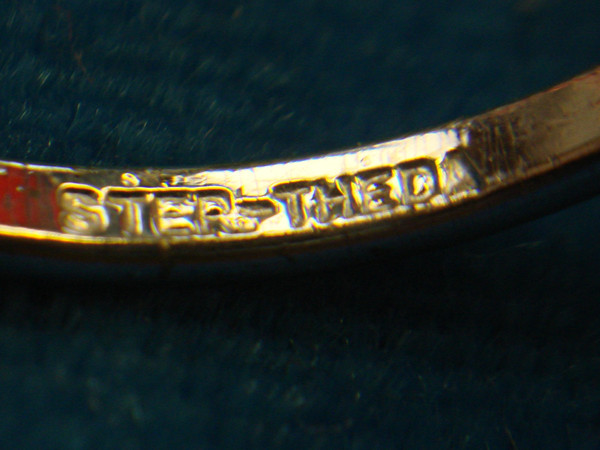 Vintage Theda Sterling Blessed Mary Ring with Marcasites & Rhodium Plating (Size 8.75)