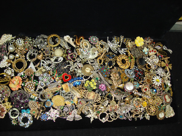 Vintage & Antique Costume Pin Collection (175+ Pieces) - 40 Years of Collecting