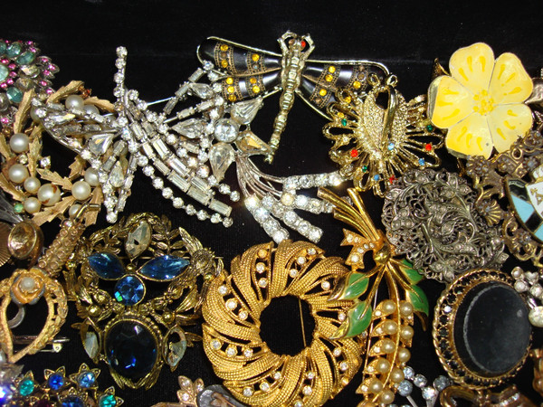 Vintage & Antique Costume Pin Collection (175+ Pieces) - 40 Years of Collecting