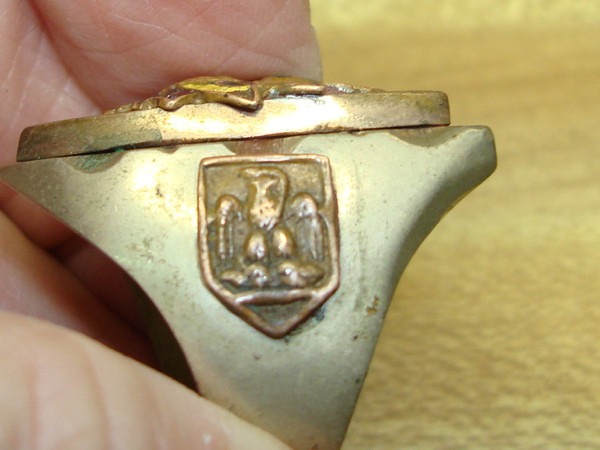Vintage Mexican Indian Biker Ring | 1940s-50s Era, Size 9.5