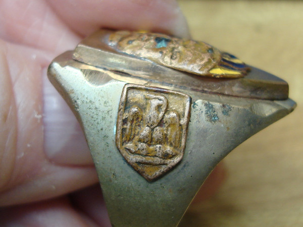 Vintage Mexican Indian Biker Ring | 1940s-50s Era, Size 9.5