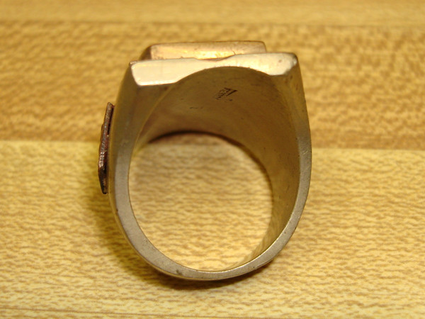 Vintage Mexican Indian Biker Ring | 1940s-50s Era, Size 9.5