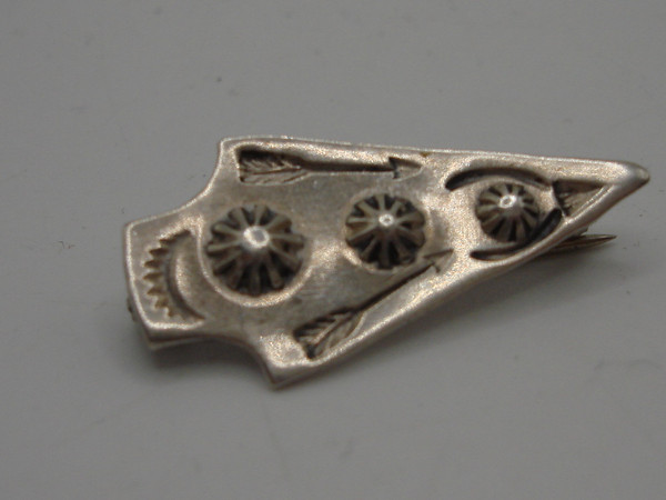 Antique Fred Harvey Sterling Silver Arrow Pin - Native American Jewelry