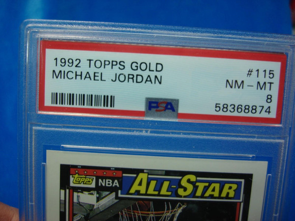 PSA 8 1992 Topps Gold Michael Jordan #115 All-Star Basketball Card - NM-MT