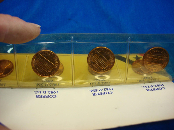 1982 Lincoln Cents Variety Set (7-Coin) - Uncirculated P & D Mint Mark