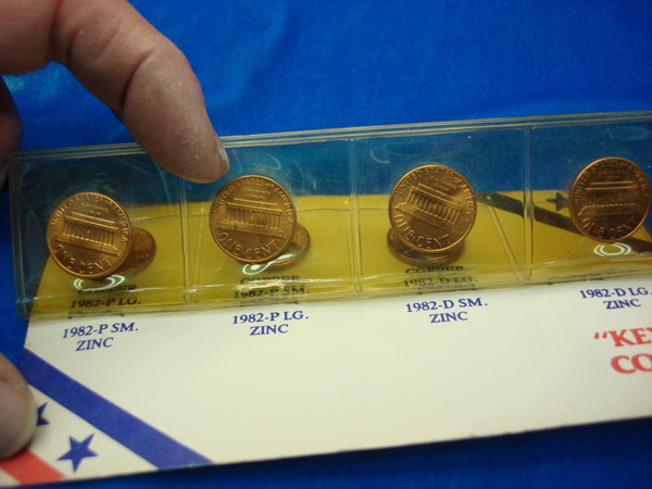 1982 Lincoln Cents Variety Set (7-Coin) - Uncirculated P & D Mint Mark