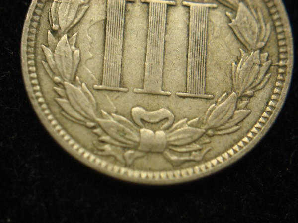 1870 Three Cent Nickel - Rare Odd Denomination Coin, Excellent Detail & Condition