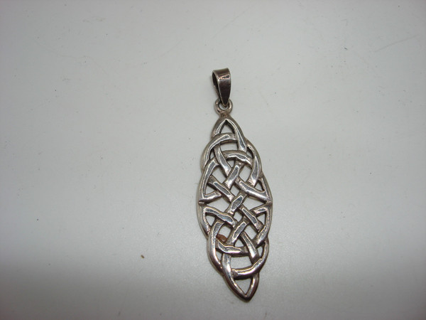 Vintage Sterling Silver Celtic Knot Pendant & Ring Set (Ireland, Size 7)