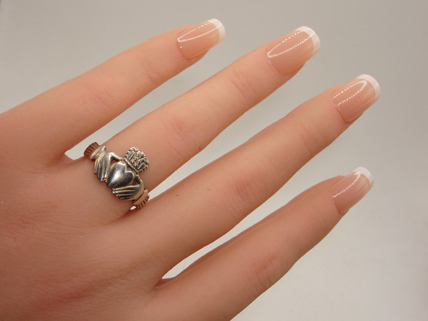 Vintage Sterling Silver Celtic Knot Pendant & Ring Set (Ireland, Size 7)