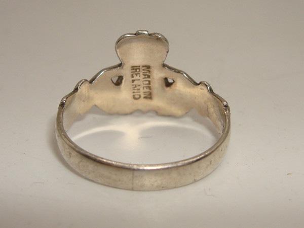 Vintage Sterling Silver Celtic Knot Pendant & Ring Set (Ireland, Size 7)