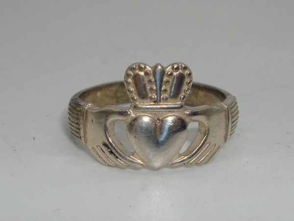 Vintage Sterling Silver Celtic Knot Pendant & Ring Set (Ireland, Size 7)