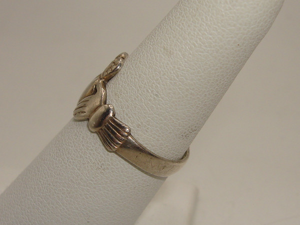 Vintage Sterling Silver Celtic Knot Pendant & Ring Set (Ireland, Size 7)