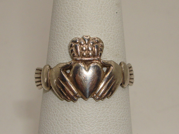Vintage Sterling Silver Celtic Knot Pendant & Ring Set (Ireland, Size 7)