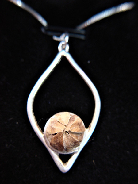 Sterling Silver Blessing Flower Pendant Necklace - Israeli Design, 25 Year Bloom