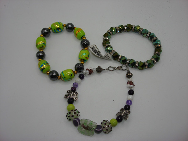 Vintage Rhinestone Bracelets (Set of 3) - New Old Stock, Chanel-Inspired