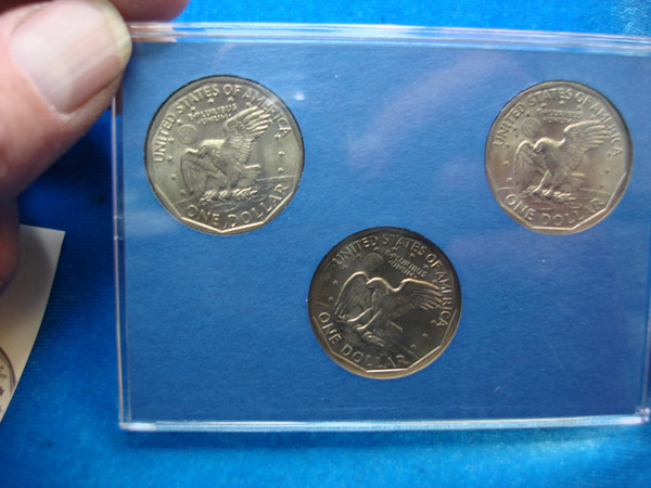 Complete 1979 Susan B. Anthony Dollar Set (P, D, S) - UNC & Custom Holder