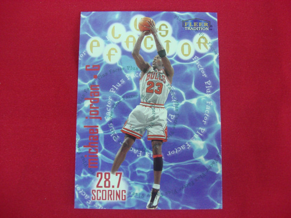 1998-99 Fleer Tradition Plus Factor Michael Jordan #142 Chicago Bulls Card - PSA Graded (Condition Details in Photos)